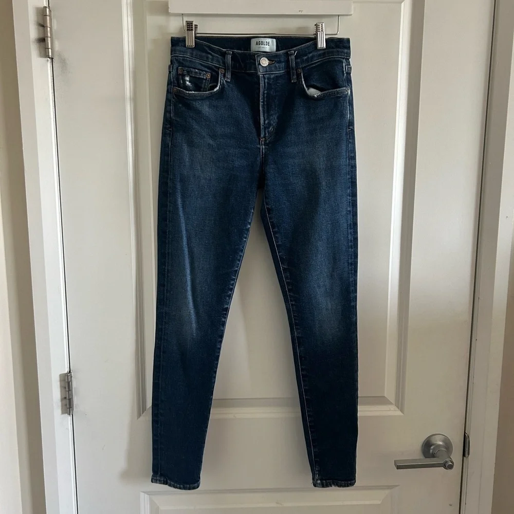 Agolde Sophie High Rise Skinny Denim Blue Jeans Size 27